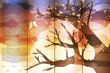 The Cher­ry Tree of Life Ketubah